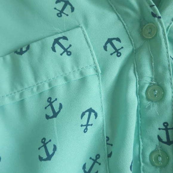 Mint green dress with anchors - Picture 5 of 8